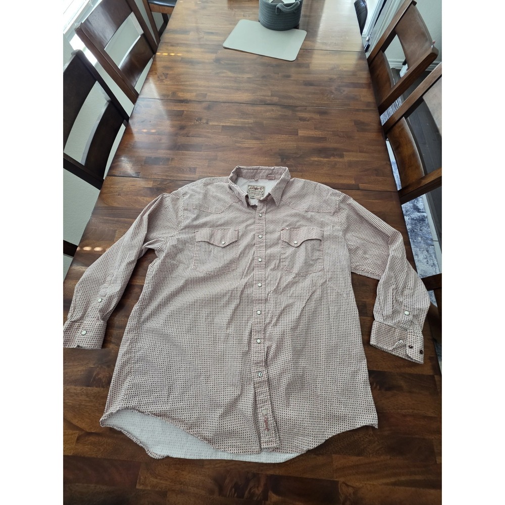 Rafter C Men's Long Sleeve Pearl Snap Shirt Pro Flex 45  Size 4X Stretchy Sku89‎